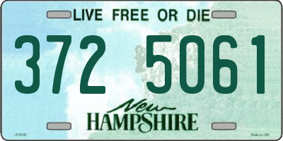 NH license plate 3725061