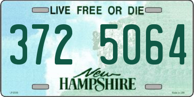 NH license plate 3725064
