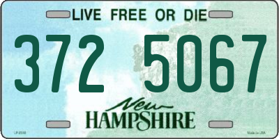 NH license plate 3725067