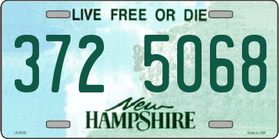 NH license plate 3725068
