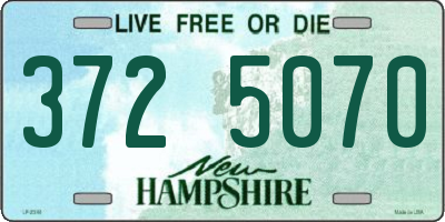 NH license plate 3725070