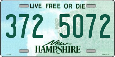NH license plate 3725072