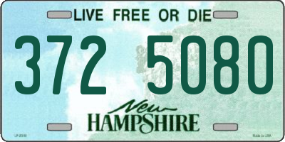NH license plate 3725080