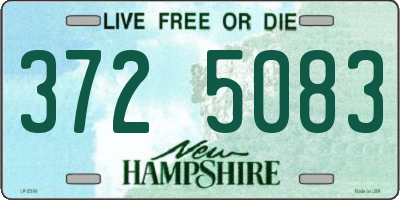 NH license plate 3725083