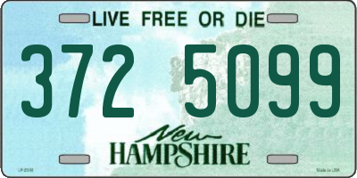 NH license plate 3725099