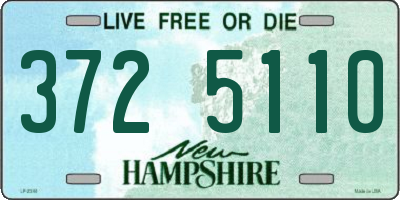 NH license plate 3725110