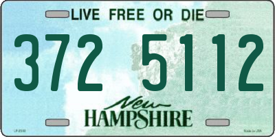 NH license plate 3725112