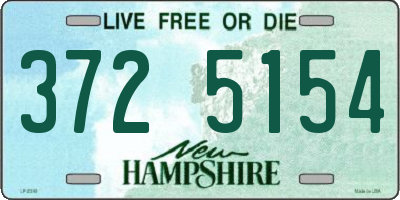 NH license plate 3725154