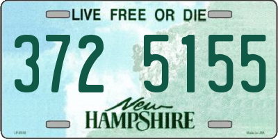 NH license plate 3725155