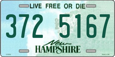 NH license plate 3725167