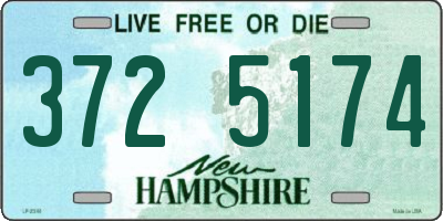 NH license plate 3725174