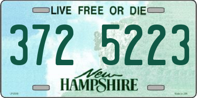 NH license plate 3725223