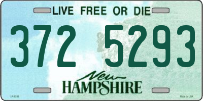 NH license plate 3725293