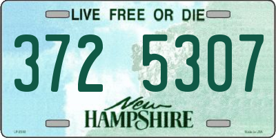 NH license plate 3725307