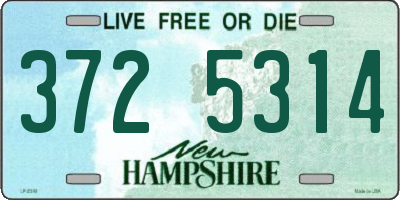 NH license plate 3725314