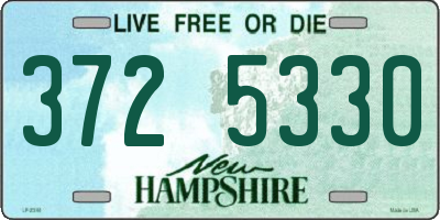 NH license plate 3725330