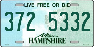 NH license plate 3725332
