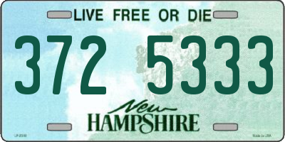NH license plate 3725333