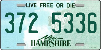 NH license plate 3725336