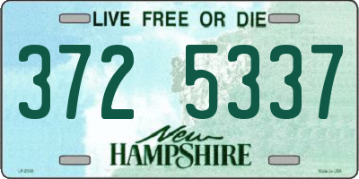 NH license plate 3725337