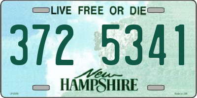 NH license plate 3725341