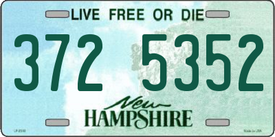 NH license plate 3725352