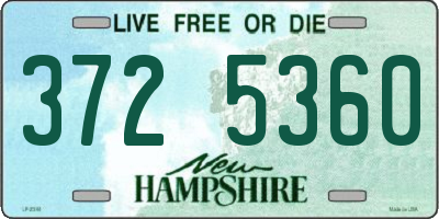 NH license plate 3725360