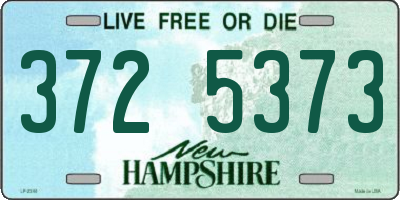 NH license plate 3725373