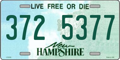 NH license plate 3725377