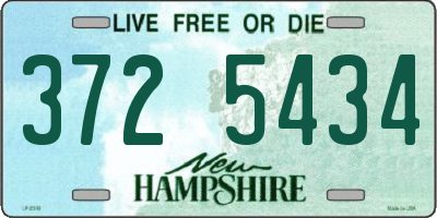 NH license plate 3725434
