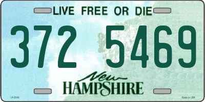 NH license plate 3725469