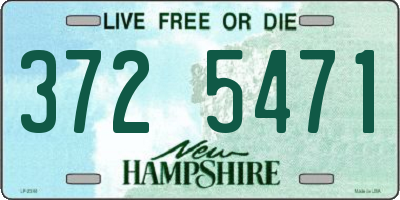 NH license plate 3725471