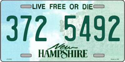 NH license plate 3725492
