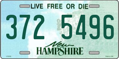 NH license plate 3725496