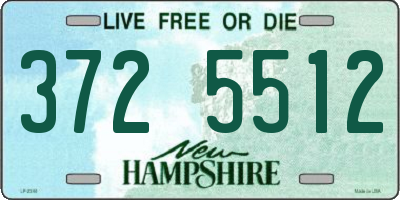 NH license plate 3725512