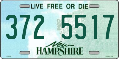 NH license plate 3725517
