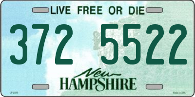 NH license plate 3725522