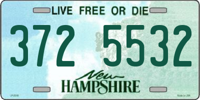 NH license plate 3725532