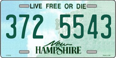 NH license plate 3725543