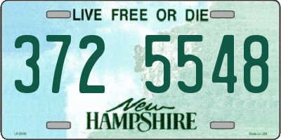 NH license plate 3725548