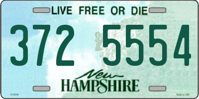 NH license plate 3725554