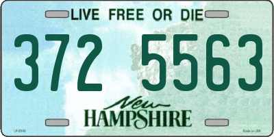 NH license plate 3725563