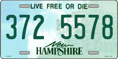 NH license plate 3725578