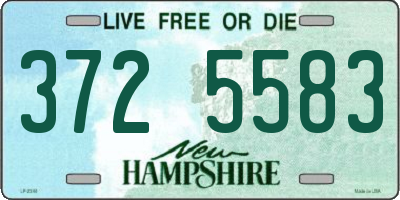 NH license plate 3725583