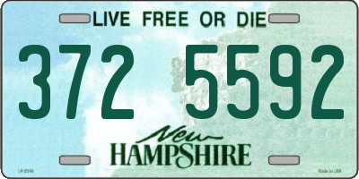 NH license plate 3725592