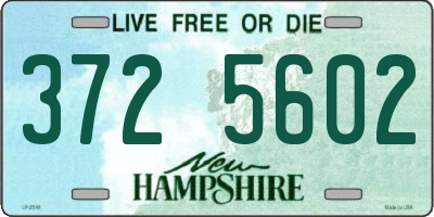 NH license plate 3725602