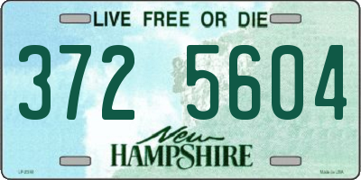 NH license plate 3725604