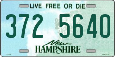 NH license plate 3725640