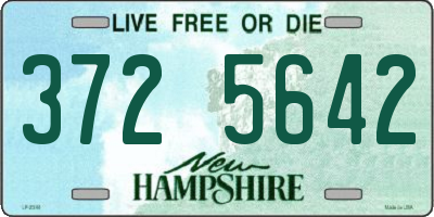 NH license plate 3725642