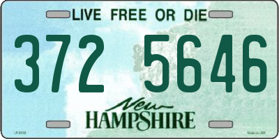 NH license plate 3725646